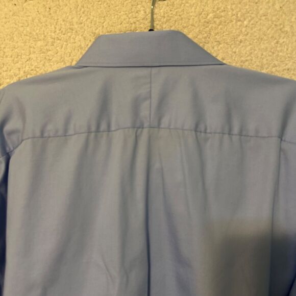 Nordstrom Men's Shop Classic Button Down Blue Size 18/35 Classic Fit - Picture 9 of 10